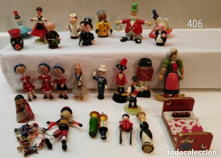 Mu&ntilde;ecas modernas: Lote de mu&ntilde;ecos de madera - Foto 1