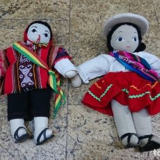 Muñecas Modernas: PAREJA DE MUÑECOS DE TRAPO DE BOLIVIA, SOUVENIR 