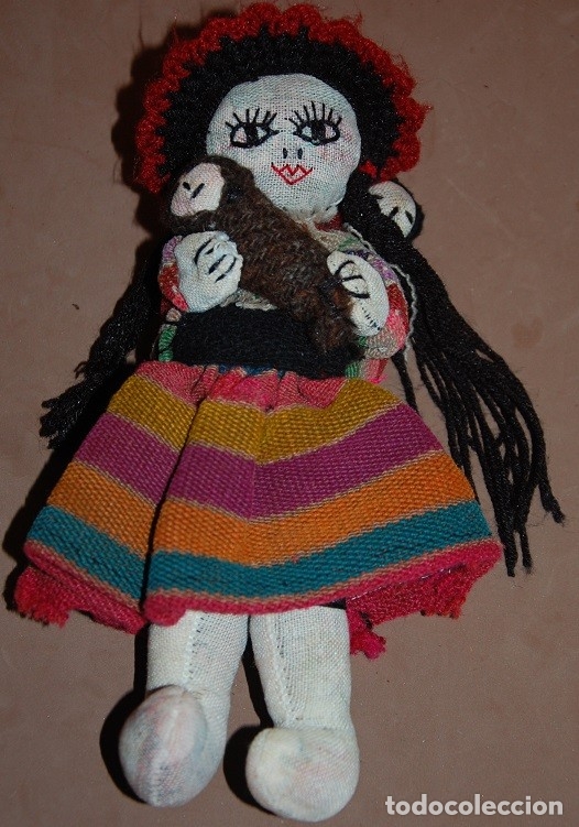 Mu&ntilde;ecas modernas: ANTIGUA MU&Ntilde;ECA ARTESANAL PERUANA - Foto 1