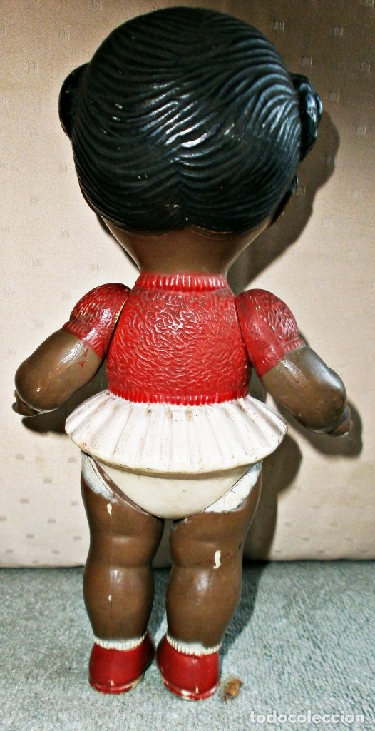 Mu&ntilde;ecas modernas: mu&ntilde;eca negra plastico duro - Foto 2