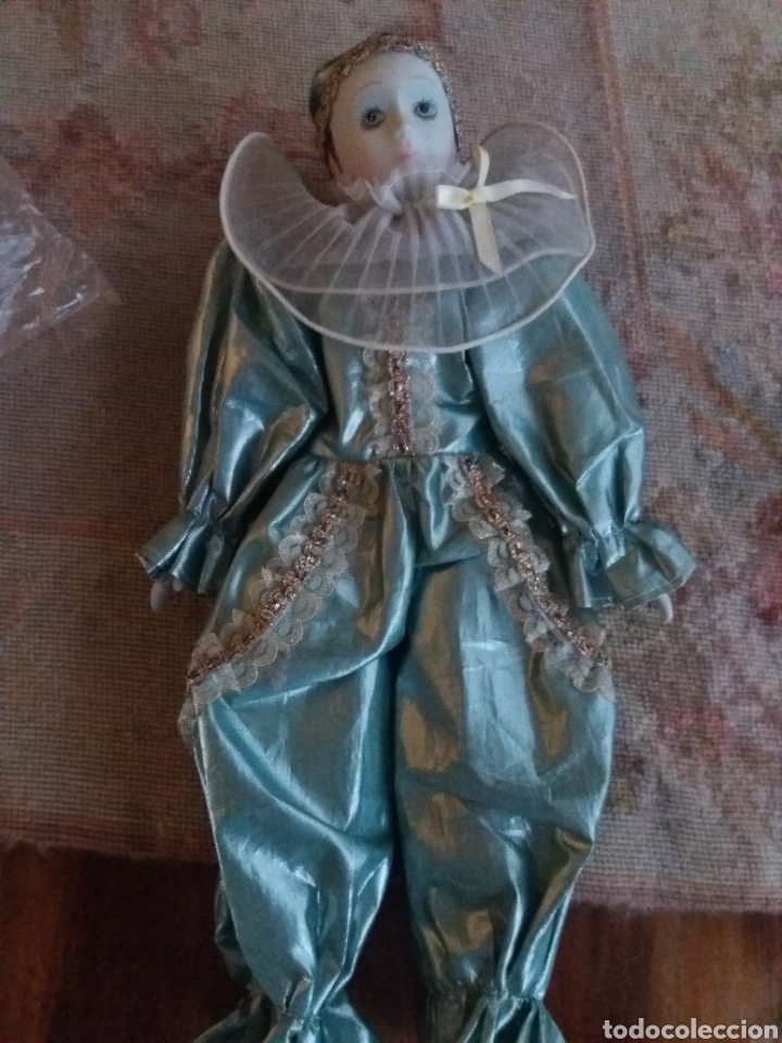 Mu&ntilde;ecas modernas: Mu&ntilde;eco &rdquo;Pierrot&rdquo; vestido - Foto 3
