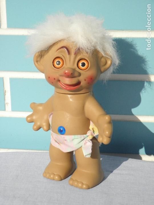 Mu&ntilde;ecas modernas: Mu&ntilde;eca antigua Troll grande de 22 cm - Foto 1