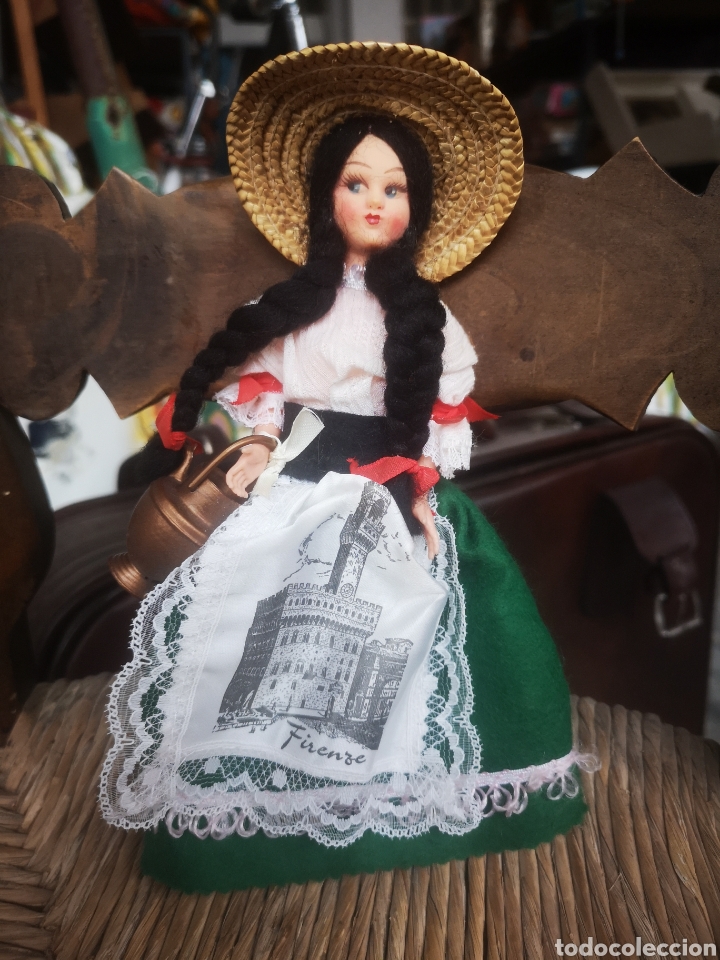 Mu&ntilde;ecas modernas: Mu&ntilde;eca de 20cm con ropa tradicional de florencia - Foto 1