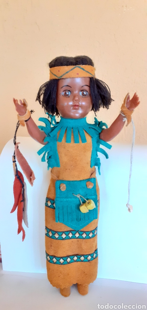 Mu&ntilde;ecas modernas: MU&Ntilde;ECA INDIA DE CELULOIDE CREO - Foto 2