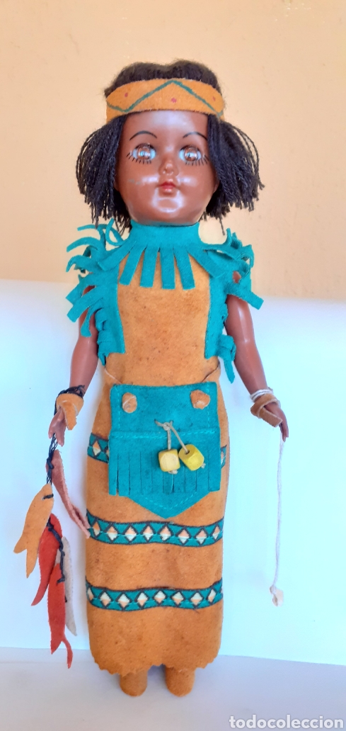 Mu&ntilde;ecas modernas: MU&Ntilde;ECA INDIA DE CELULOIDE CREO - Foto 1