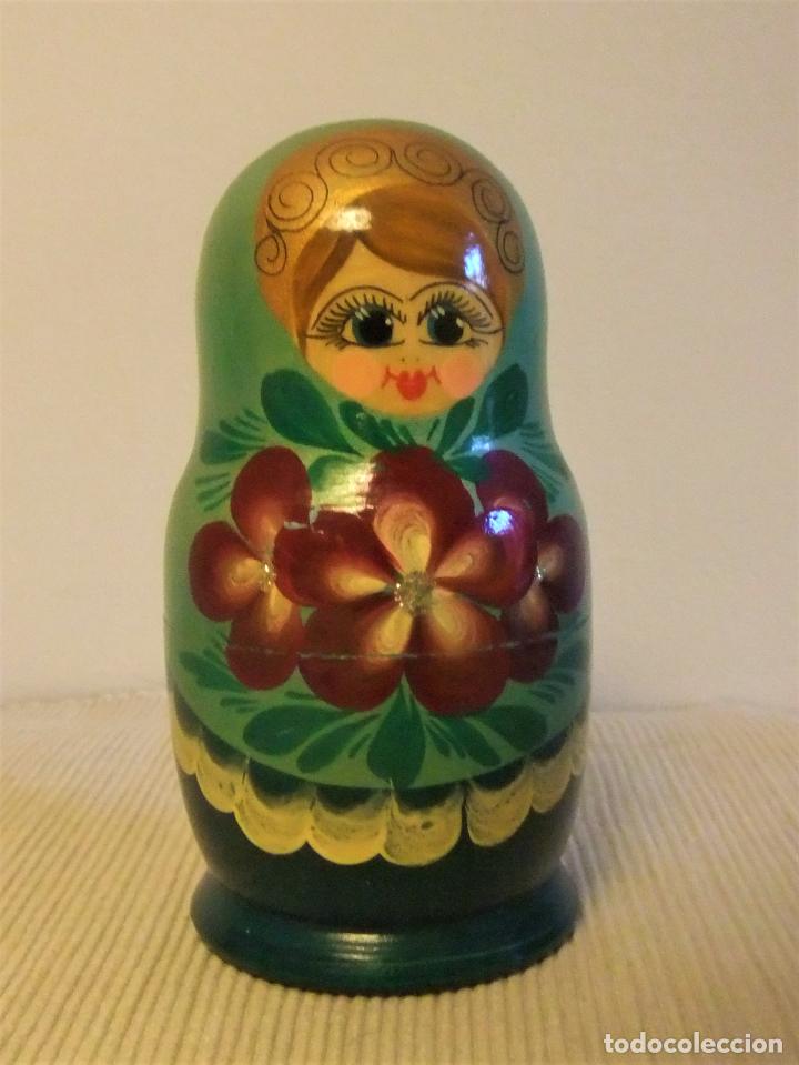 Mu&ntilde;ecas modernas: ANTIGUA MATRIUSKA DE 5 PIEZAS - Foto 1