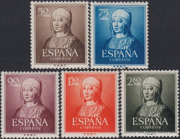 Modern Dolls: Espa&ntilde;a. A&ntilde;o 1951, Edifil 1092/96** ''Isabel la Cat&oacute;lica - Terrestre''./ (MNH).