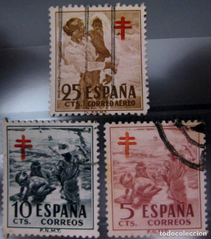 Modern Dolls: Espa&ntilde;a. A&ntilde;o 1951, Edifil 1103/05us ''Pro-Tuberculosos''./ Usados.
