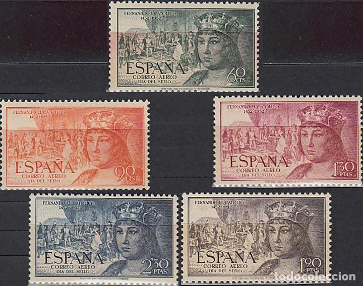 Modern Dolls: Espa&ntilde;a. A&ntilde;o 1952, Edifil 1111/15** ''Fernando el Cat&oacute;lico - A&eacute;rea''./ (MNH)