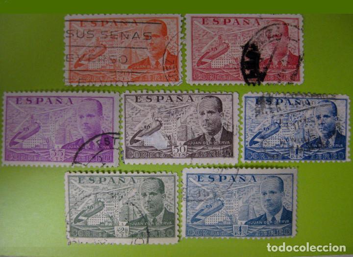 Modern Dolls: Espa&ntilde;a. A&ntilde;os 1939, Edifil 880/86 us. ''Juan de la Cierva-Autogiro''./ (Ver foto).