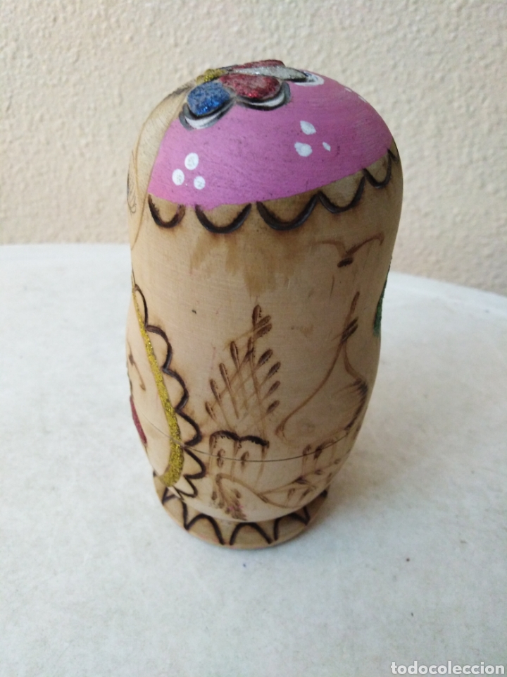 Mu&ntilde;ecas modernas: Matrioska de madera ( 5 piezas ) 12 cm - Foto 2