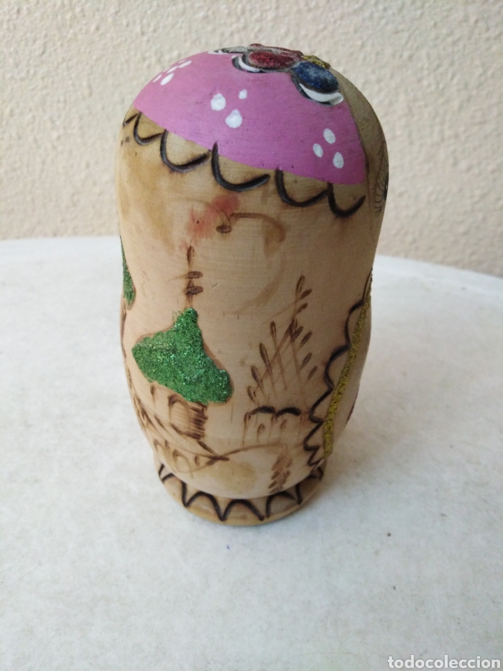 Mu&ntilde;ecas modernas: Matrioska de madera ( 5 piezas ) 12 cm - Foto 4