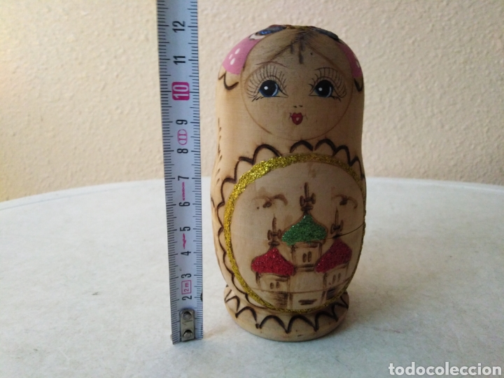 Mu&ntilde;ecas modernas: Matrioska de madera ( 5 piezas ) 12 cm - Foto 5