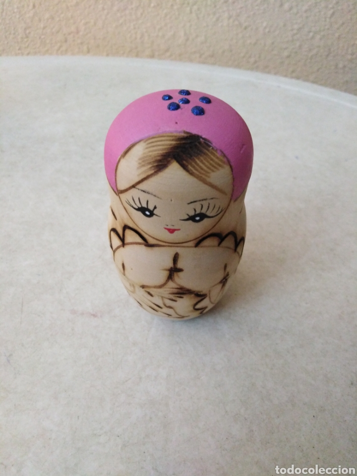 Mu&ntilde;ecas modernas: Matrioska de madera ( 5 piezas ) 12 cm - Foto 6