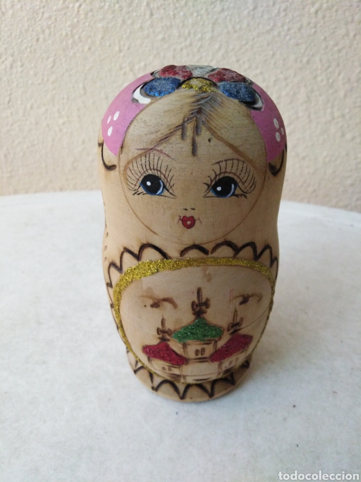 Mu&ntilde;ecas modernas: Matrioska de madera ( 5 piezas ) 12 cm - Foto 1