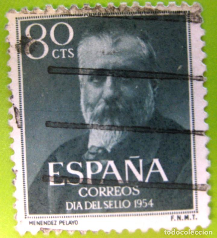 Modern Dolls: Espa&ntilde;a. A&ntilde;o 1954, Edifil 1142 us ''Men&eacute;ndez y Pelayo''./ Sello usado.