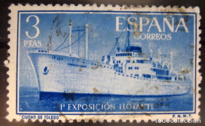 Modern Dolls: Espa&ntilde;a. A&ntilde;o 1956, Edifil 1191 us ''Buque Ciudad de Toledo''./ Usado./ Fotos.