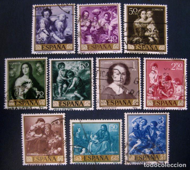 Bonecas Modernas: Espa&ntilde;a. A&ntilde;o 1960, Edifil 1270/79 us. ''Murillo-Pinturas&rdquo;./ Usados, Ver foto.