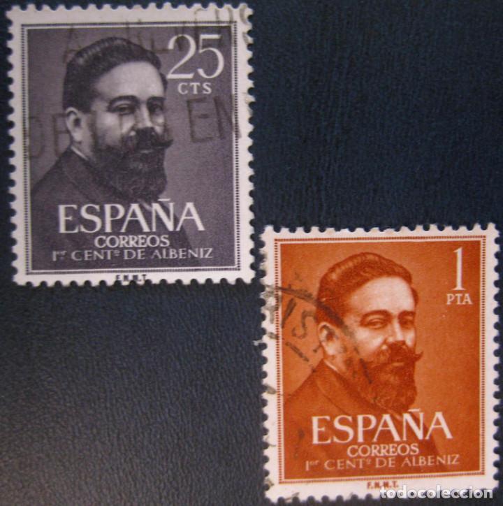 Bonecas Modernas: Espa&ntilde;a. A&ntilde;o 1960, Edifil 1320/21 us. ''Isaac Albeniz&rdquo;./ Usados, Ver foto.
