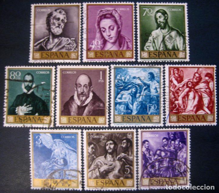 Bonecas Modernas: Espa&ntilde;a. A&ntilde;o 1961, Edifil 1330/39 us. ''El Greco-Pintura&rdquo;./ Usados, Ver foto.