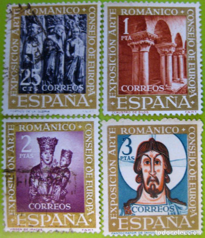 Bonecas Modernas: Espa&ntilde;a. A&ntilde;o 1961, Edifil 1365/68 us. ''El Arte Rom&aacute;nico&rdquo;./ Usados, ver foto.