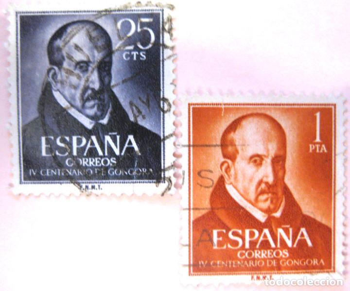Bonecas Modernas: Espa&ntilde;a. A&ntilde;o 1961, Edifil 1369/70 us. ''Luis de Gongora y Argote&rdquo;./ Usados, Ver foto.