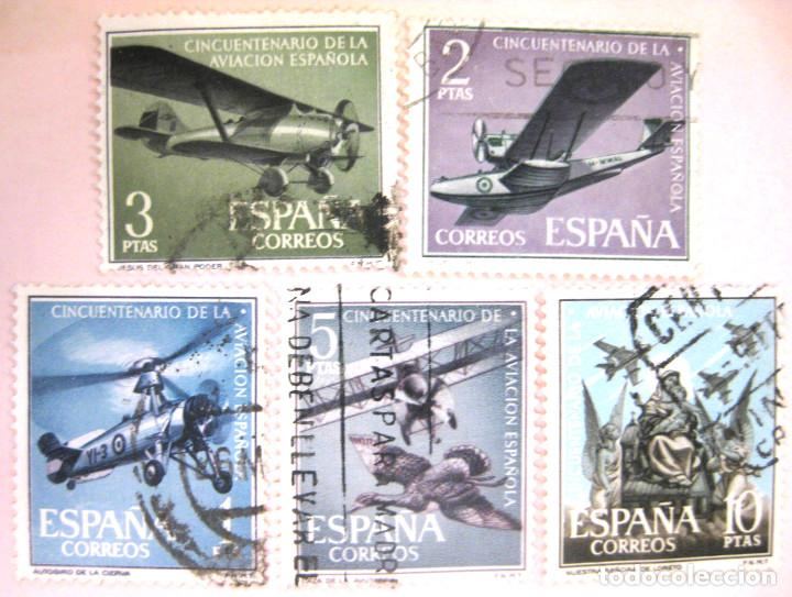 Bonecas Modernas: Espa&ntilde;a. A&ntilde;o 1961, Edifil 1401/05 us. ''Aviaci&oacute;n Espa&ntilde;ola&rdquo;./ Usado, Ver foto.