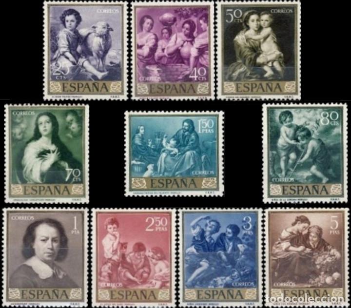 Bambole Moderne: Espa&ntilde;a. A&ntilde;o 1960, Edifil 1270/79**. ''Murillo - Pinturas&rdquo;./ Nuevos, sin fijasellos. MNH.