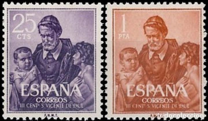 Bonecas Modernas: Espa&ntilde;a. A&ntilde;o 1960, Edifil 1296/97**. ''San Vicente de Pa&uacute;l&rdquo;./ Nuevos, sin fijasellos. MNH.