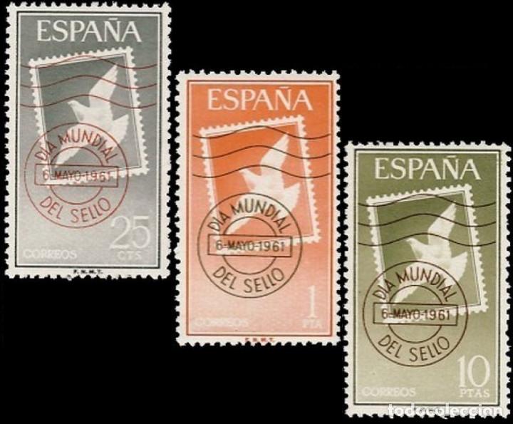 Bonecas Modernas: Espa&ntilde;a. A&ntilde;o 1961, Edifil 1348/50**. ''D&iacute;a Mundial del Sello&rdquo;./ Nuevos, sin fijasellos. MNH.