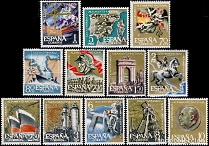 Bonecas Modernas: Espa&ntilde;a. A&ntilde;o 1961, Edifil 1353/64**. ''Alzamiento Nacional&rdquo;./ Nuevos, sin fijasellos. MNH.