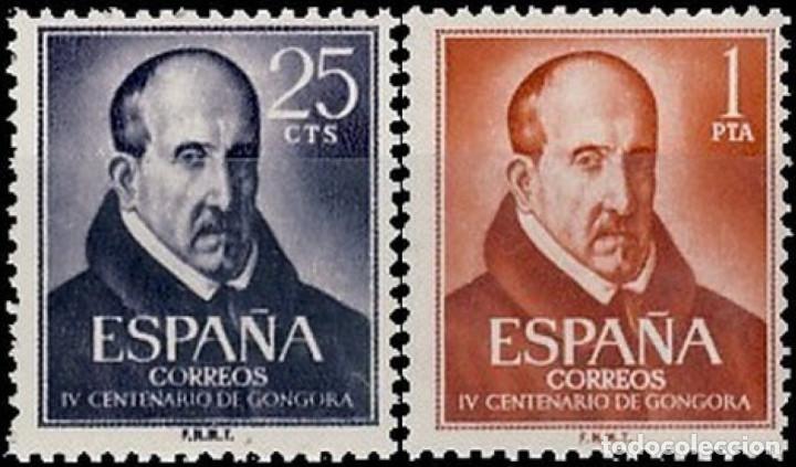 Bonecas Modernas: Espa&ntilde;a. A&ntilde;o 1961, Edifil 1369/70**. ''Luis de Gongora y Argote''./ Nuevos, sin fijasellos. MNH.