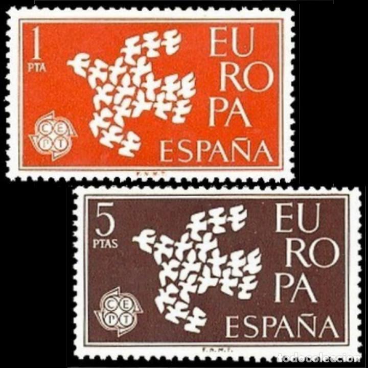 Bonecas Modernas: Espa&ntilde;a. A&ntilde;o 1961, Edifil 1371/72**. ''Europa-CEPT''./ Nuevos, sin fijasellos. MNH.