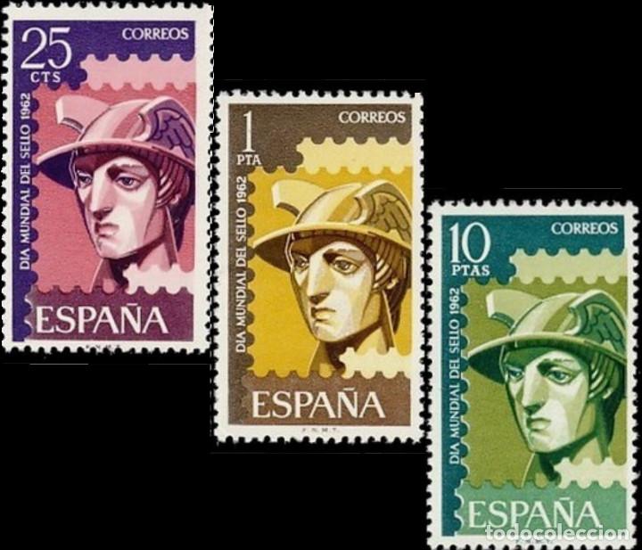 Bonecas Modernas: Espa&ntilde;a. A&ntilde;o 1962, Edifil 1431/33** ''D&iacute;a Mundial del Sello''./ Nuevos, sin fijasellos. MNH.