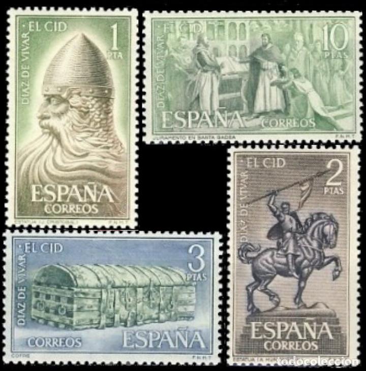 Modern Dolls: Espa&ntilde;a. A&ntilde;o 1962, Edifil 1444/47** ''El Cid''./ Nuevos, sin fijasellos. MNH.
