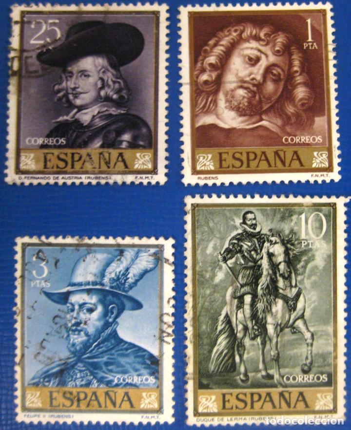 Bambole Moderne: Espa&ntilde;a. A&ntilde;o 1962, Edifil 1434/37 us. ''Rubens-Pinturas''./ Usados.