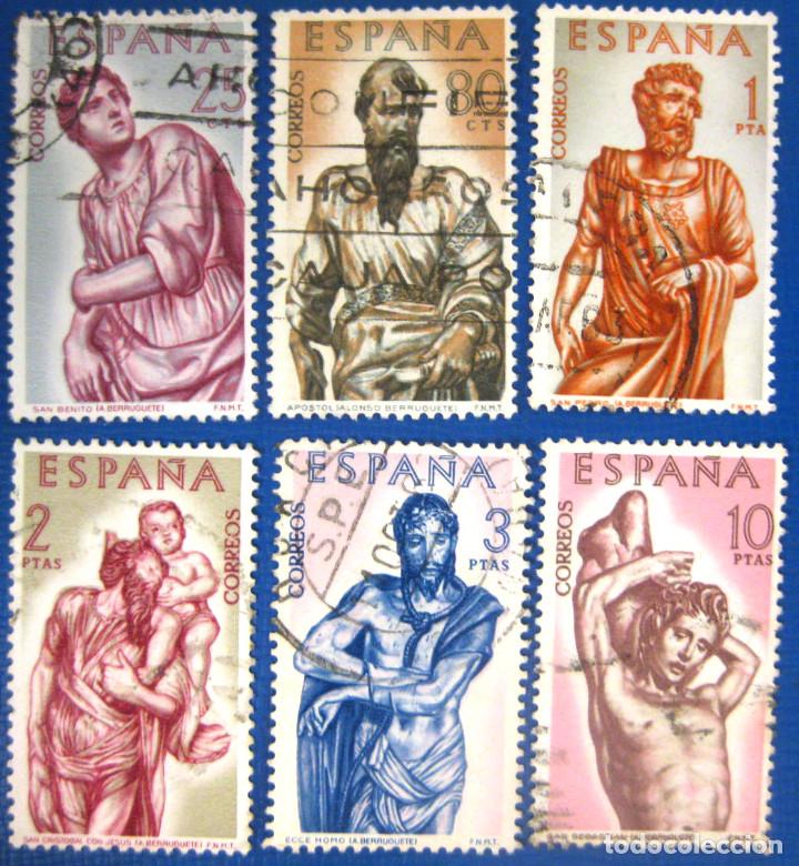 Bambole Moderne: Espa&ntilde;a. A&ntilde;o 1962, Edifil 1438/43 us. ''Berruguete-Esculturas''./ Usados.