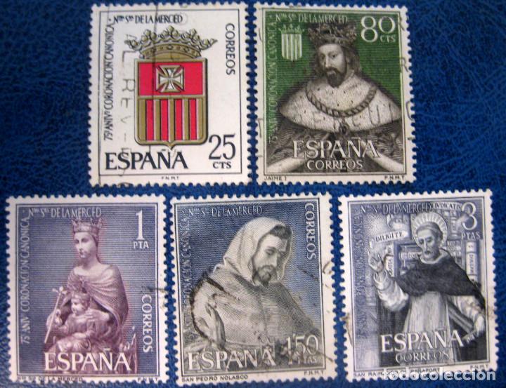Bambole Moderne: Espa&ntilde;a. A&ntilde;o 1963, Edifil 1521/25 us: ''LXXV An&ordm; Nuestra Sra. de la Merced''./ Usados.