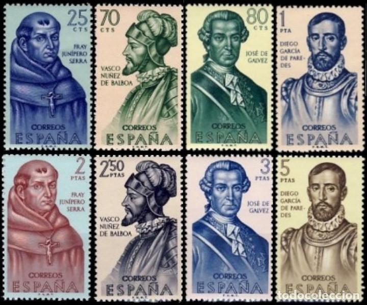 Bambole Moderne: Espa&ntilde;a. A&ntilde;o 1963, Edifil 1526/33*: ''Forjadores de Am&eacute;rica''./ Nuevos, con fijasellos.
