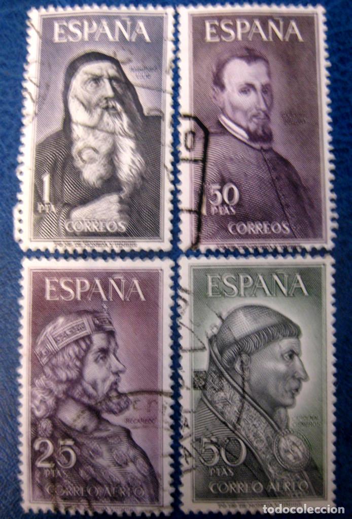 Bambole Moderne: Espa&ntilde;a. A&ntilde;o 1963, Edifil 1536/39 us ''Personajes''./ Usado.
