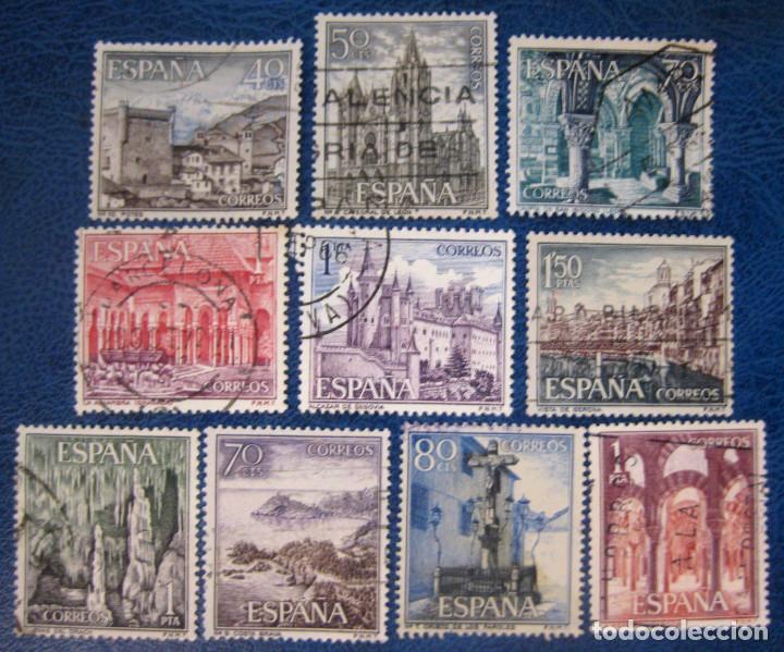 Bambole Moderne: Espa&ntilde;a. A&ntilde;o 1964, Edifil 1541/50 us ''Serie Tur&iacute;stica''./ Usados.