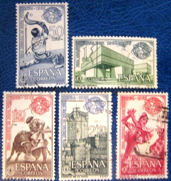 Bambole Moderne: Espa&ntilde;a. A&ntilde;o 1964, Edifil 1590/94 us ''Feria Mundial de Nueva York''./ Usados.