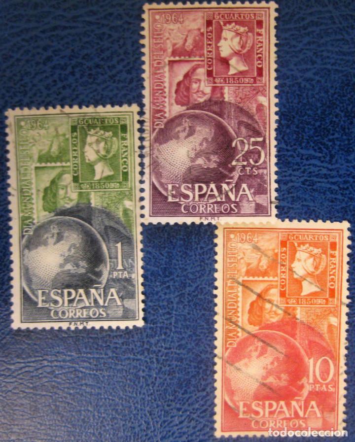 Bambole Moderne: Espa&ntilde;a. A&ntilde;o 1964, Edifil 1595/97 us ''D&iacute;a Mundial del Sello''./ Usados.