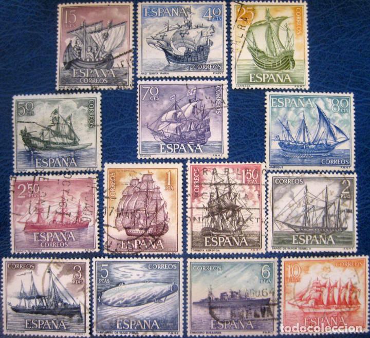 Bambole Moderne: Espa&ntilde;a. A&ntilde;o 1964, Edifil 1599/12 us ''Homenaje a la Marina - Barcos''./ Usados.