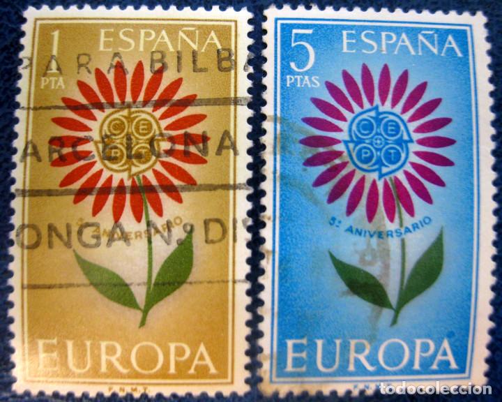 Bambole Moderne: Espa&ntilde;a. A&ntilde;o 1964, Edifil 1613/14 us ''Europa CEPT''./ Usados.
