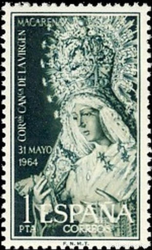 Bambole Moderne: Espa&ntilde;a. A&ntilde;o 1964, Edifil 1598** ''Coronaci&oacute;n Virgen Macarena''./ Nuevos, sin fijasellos. MNH.
