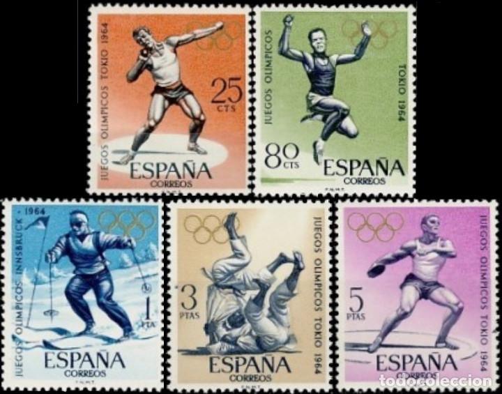 Bambole Moderne: Espa&ntilde;a. A&ntilde;o 1964, Edifil 1617/21** ''Juegos Ol&iacute;mpicos de Innsbruck y Tokio''./ Nuevos, MNH.