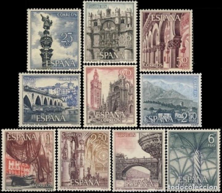 Bambole Moderne: Espa&ntilde;a. A&ntilde;o 1965, Edifil 1643/52** ''Turismo''./ Nuevos, sin fijasellos. MNH.