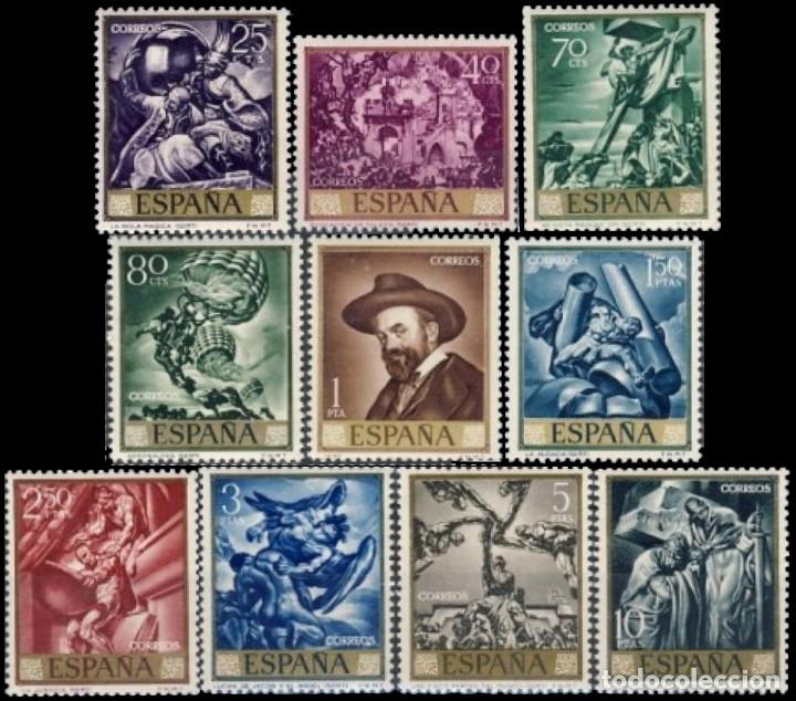 Mu&ntilde;ecas modernas: Espa&ntilde;a. A&ntilde;o 1966, Edifil 1710/19** ''Jose M&ordf; Sert - Pinturas''./ Nuevos, sin fijasellos. MNH.