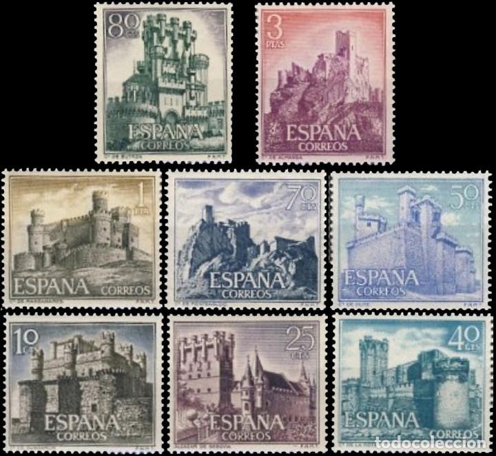 Mu&ntilde;ecas modernas: Espa&ntilde;a. A&ntilde;o 1966, Edifil 1738/45** ''Castillos de Espa&ntilde;a''./ Nuevos, sin fijasellos. MNH.